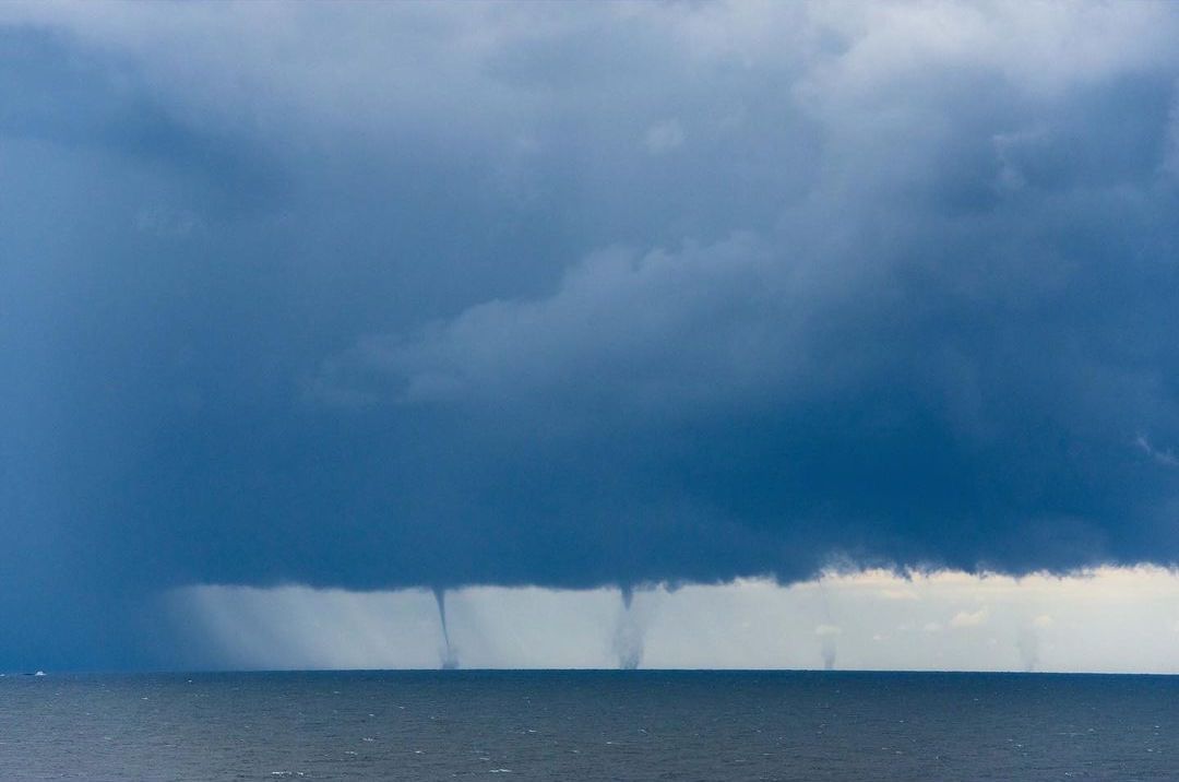 Six Concurrent Waterspouts Spotted Off Australia's East Coast